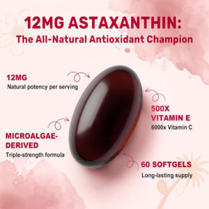 ASTAXANTHINE 12mg – COMPLEXE ANTI-AGE INTENSE & PROTECTION CELLULAIRE – Image 3